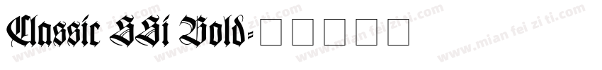 Classic SSi Bold字体转换